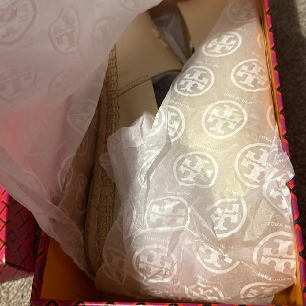 New Tory Burch  Dulce EVERLY LEATHER ESPADRILLE NEVADA RETRO